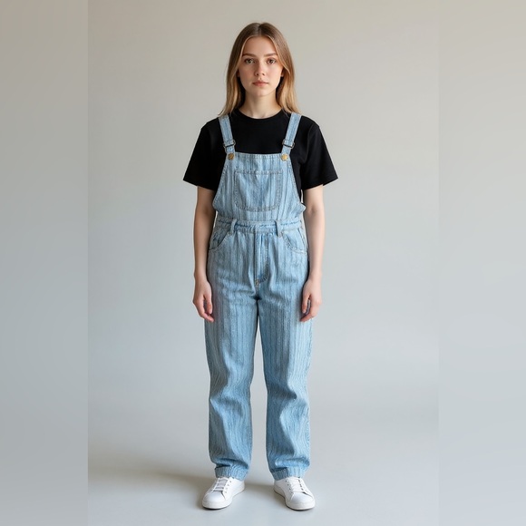 yellow pelota Other - Light Blue Ribbed velvet  Kids One-Piece Overalls